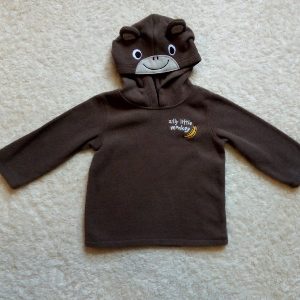 Jumping Beans Baby Boy Monkey Hoodie 18 Months